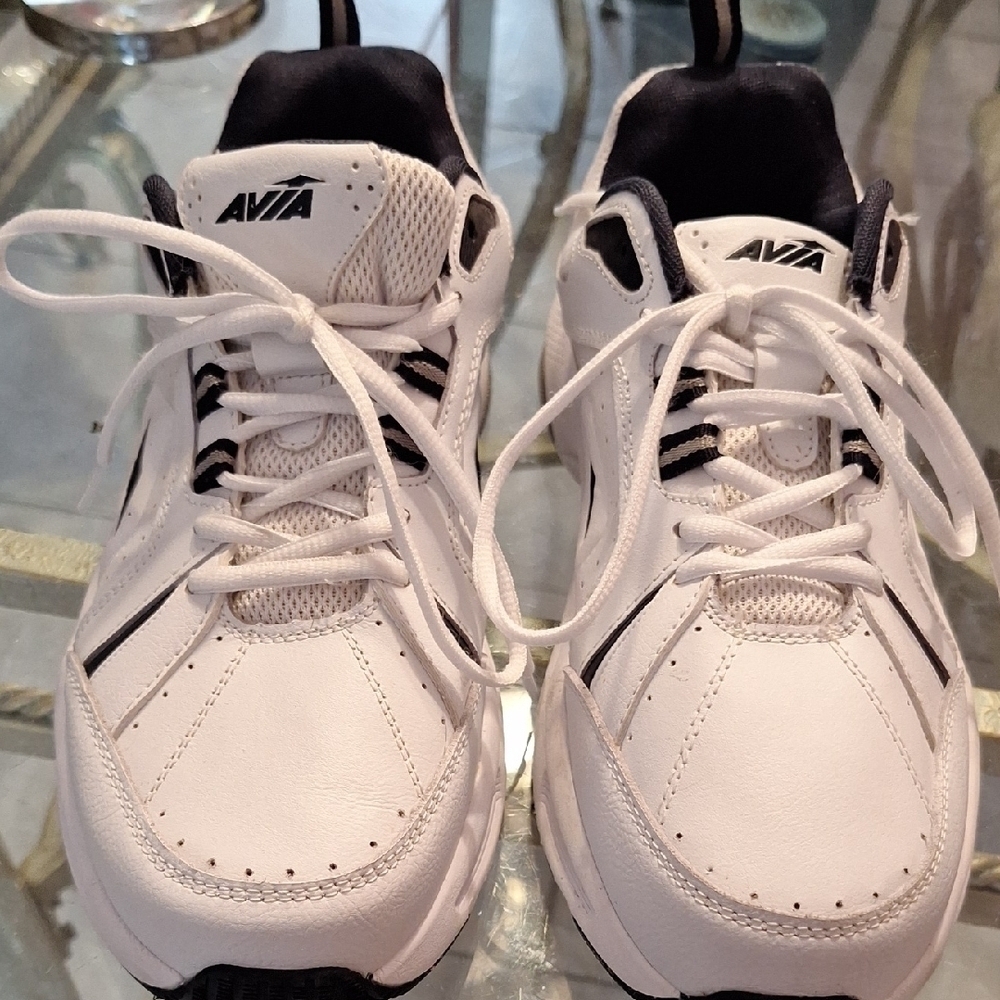Avia White and Black Sneakers